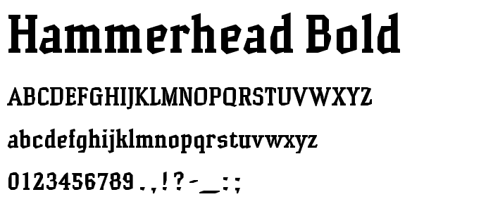 Hammerhead Bold font